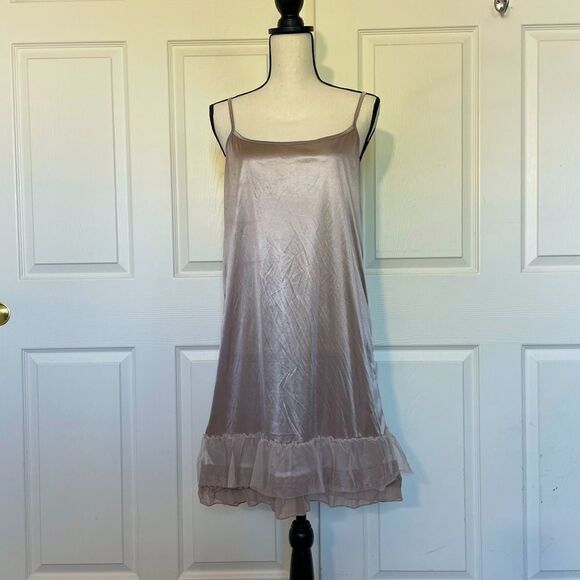 Melody Champagne Lace Hem Slip, size Large - Picture 1 of 12
